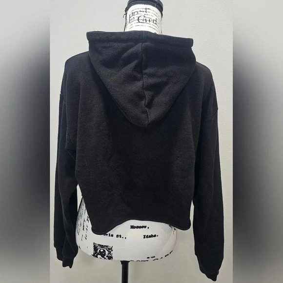 Forever 21 Women's Byee Byee Graphic Print Long Sleeve Crop Top Hoodie Large - Picture 4 of 10